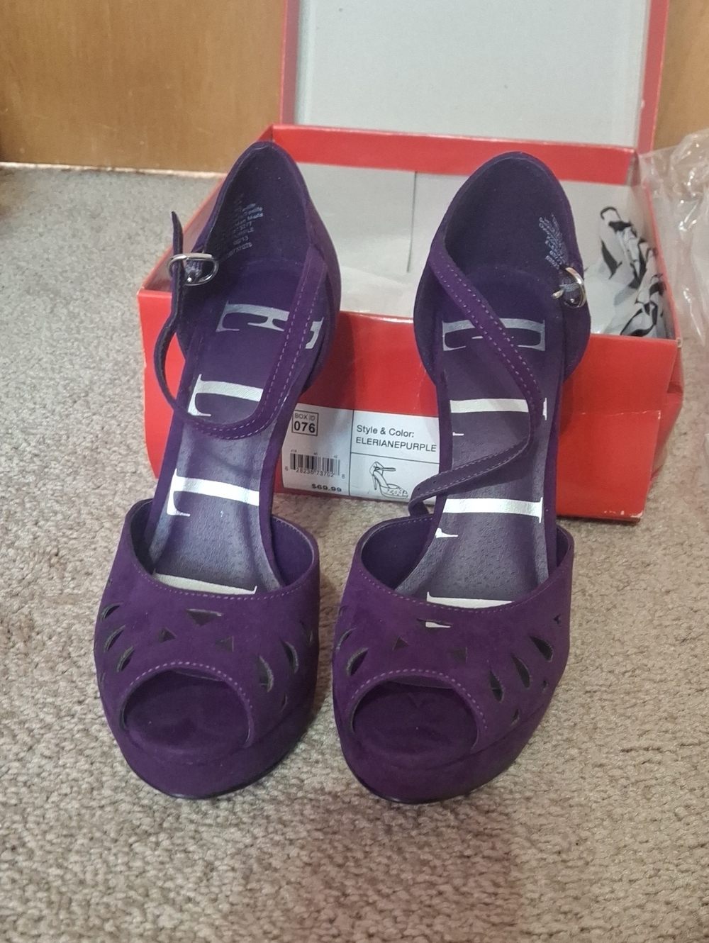 Elle Purple High Heels
